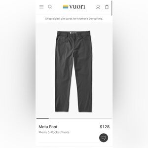 Men’s Vuori Meta 5-Pocket Pants
